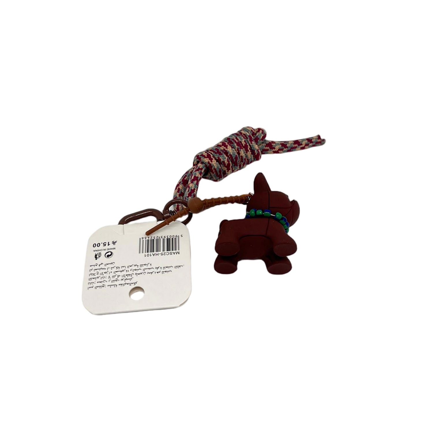 Dog-Shaped Keychain with Multicolor Rope 5