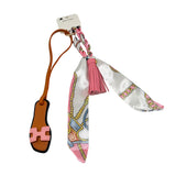 Keychain with Silk Scarf and Tassel Detail 1