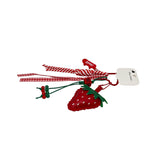 Strawberry Keychain with Ribbons and Charms 2