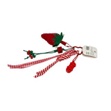 Strawberry Keychain with Ribbons and Charms 4