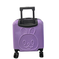 Kids Rolling Suitcase with Pink Bunny Design 4