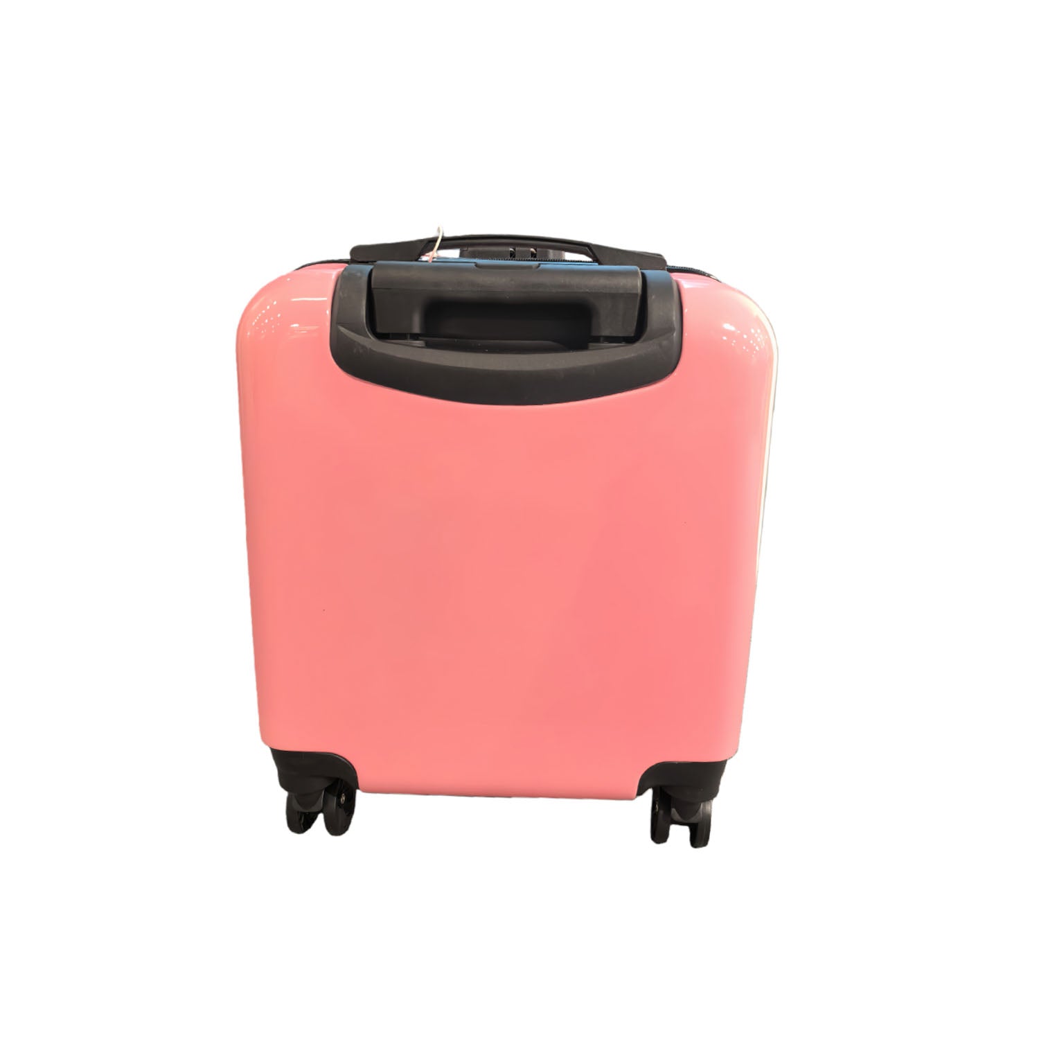 Children's 18-inch pink suitcase, top carry handle and four spinner wheels
