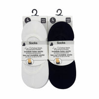 No-show socks, light gray and black pair with smooth toe and heel