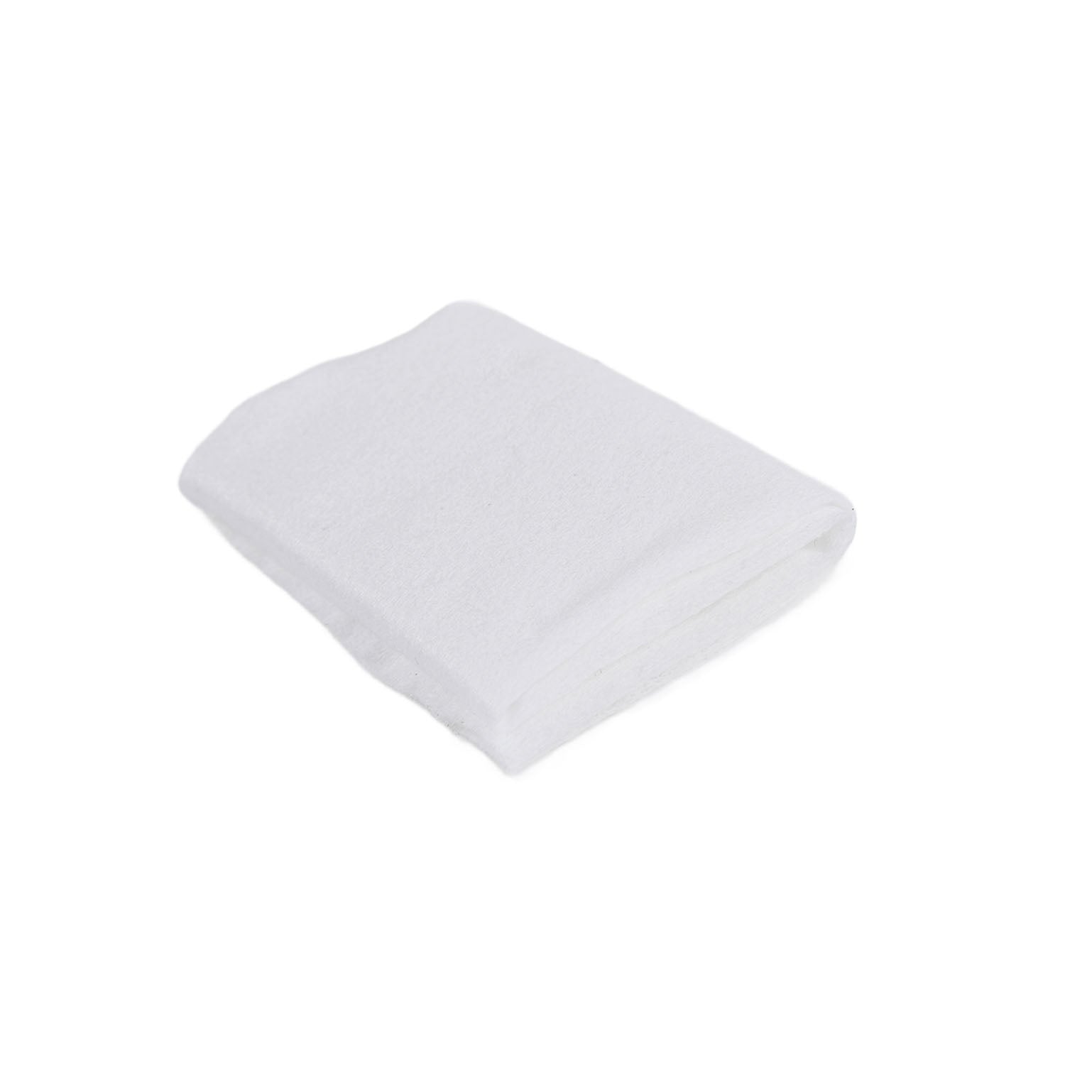 Makeup remover wipes, single folded white wipe pad