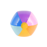 Colorful massage ball with pastel blue, purple, pink, and orange panels