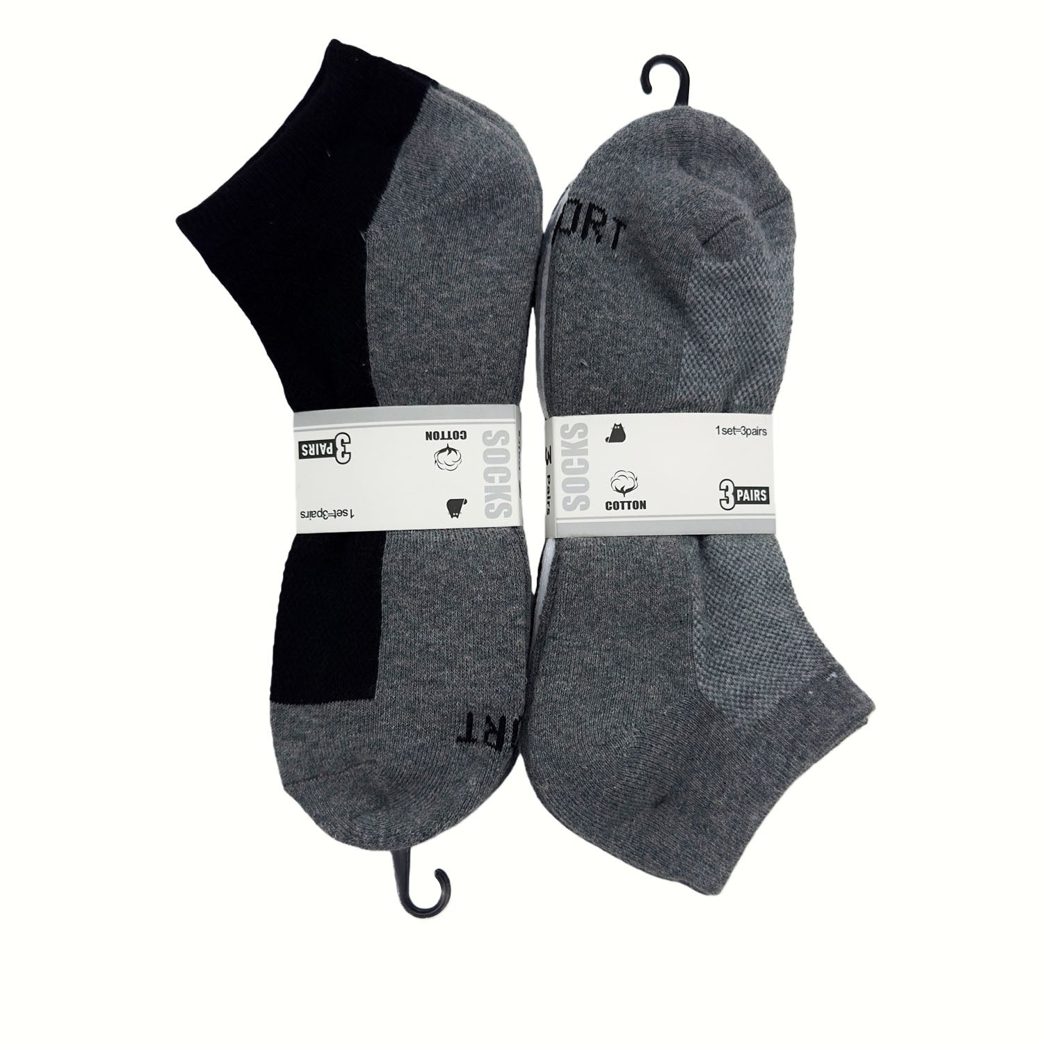 3 Pairs Cotton Low-Cut Sports Socks 4