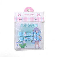 Kids' Artificial Nails with Bunny Designs 1