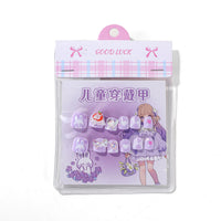 Kids' Artificial Nails with Bunny Designs 2