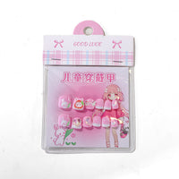 Kids' Artificial Nails with Bunny Designs 3