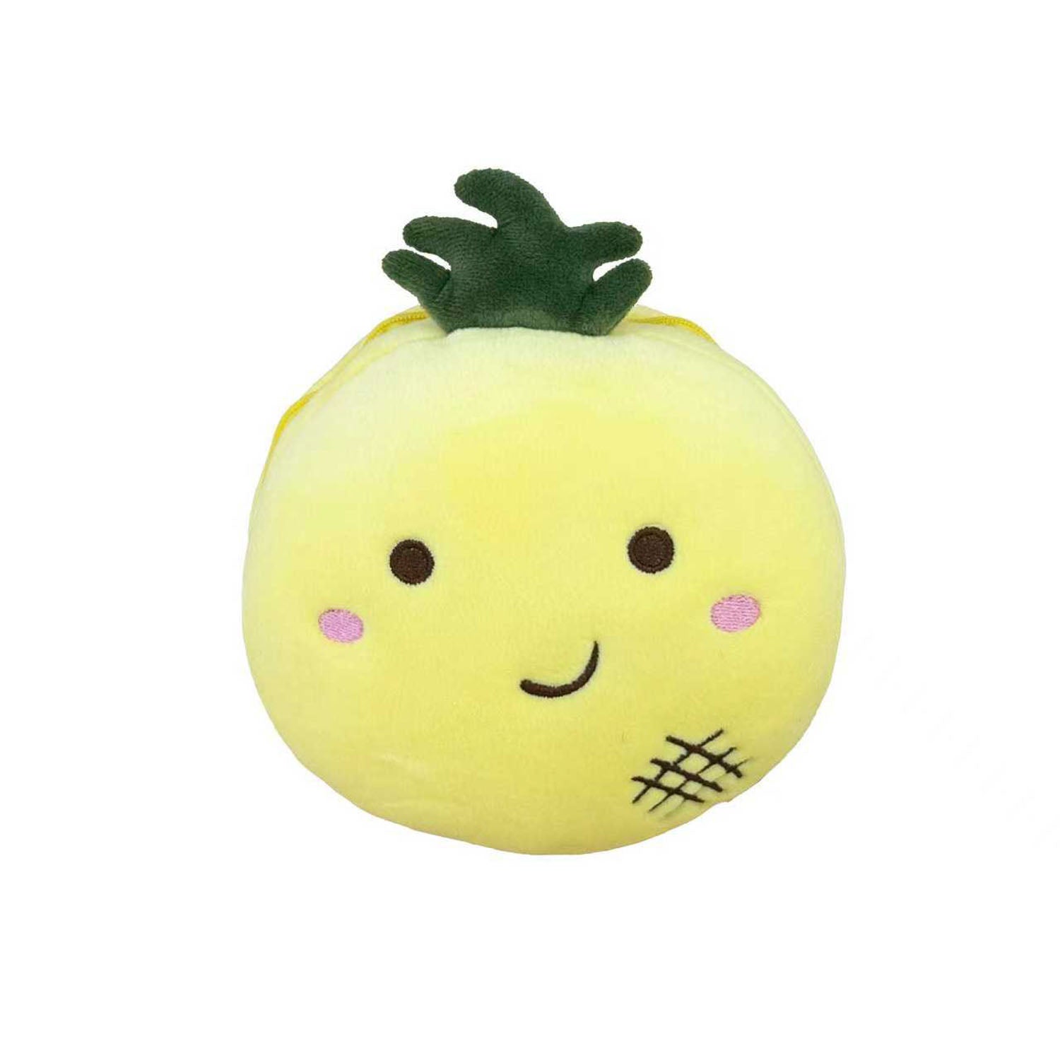 Plush Mini Pineapple Bag with Smiling Face Design 1