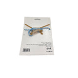 Double Necklace Set with Floral and Gold Design