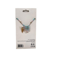Beaded Necklace with Gold Charms and Colorful Hearts 3
