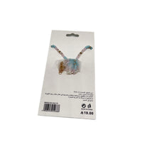Beaded Necklace with Gold Charms and Colorful Hearts 5