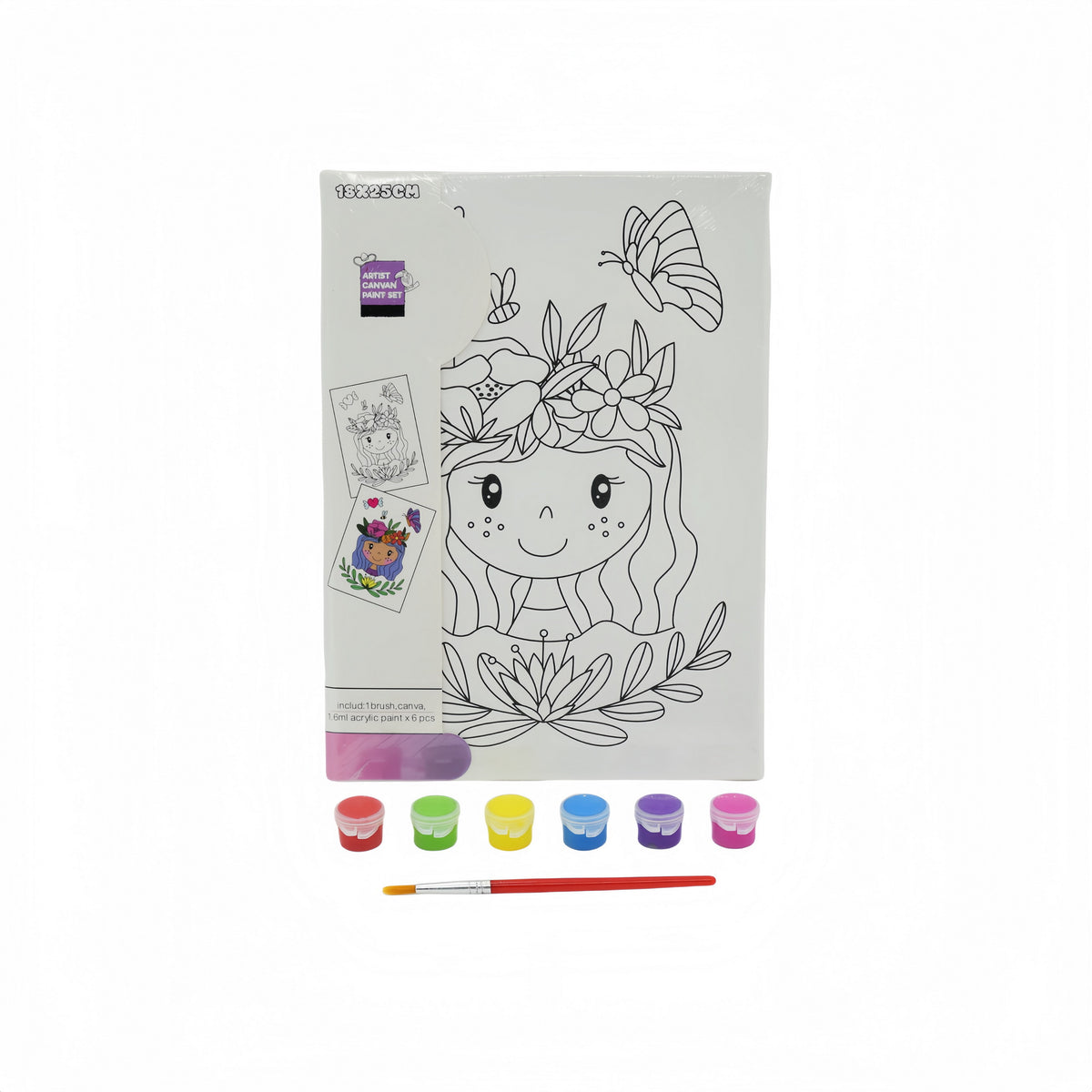 Kids Drawing Board - with Paints and Brush
