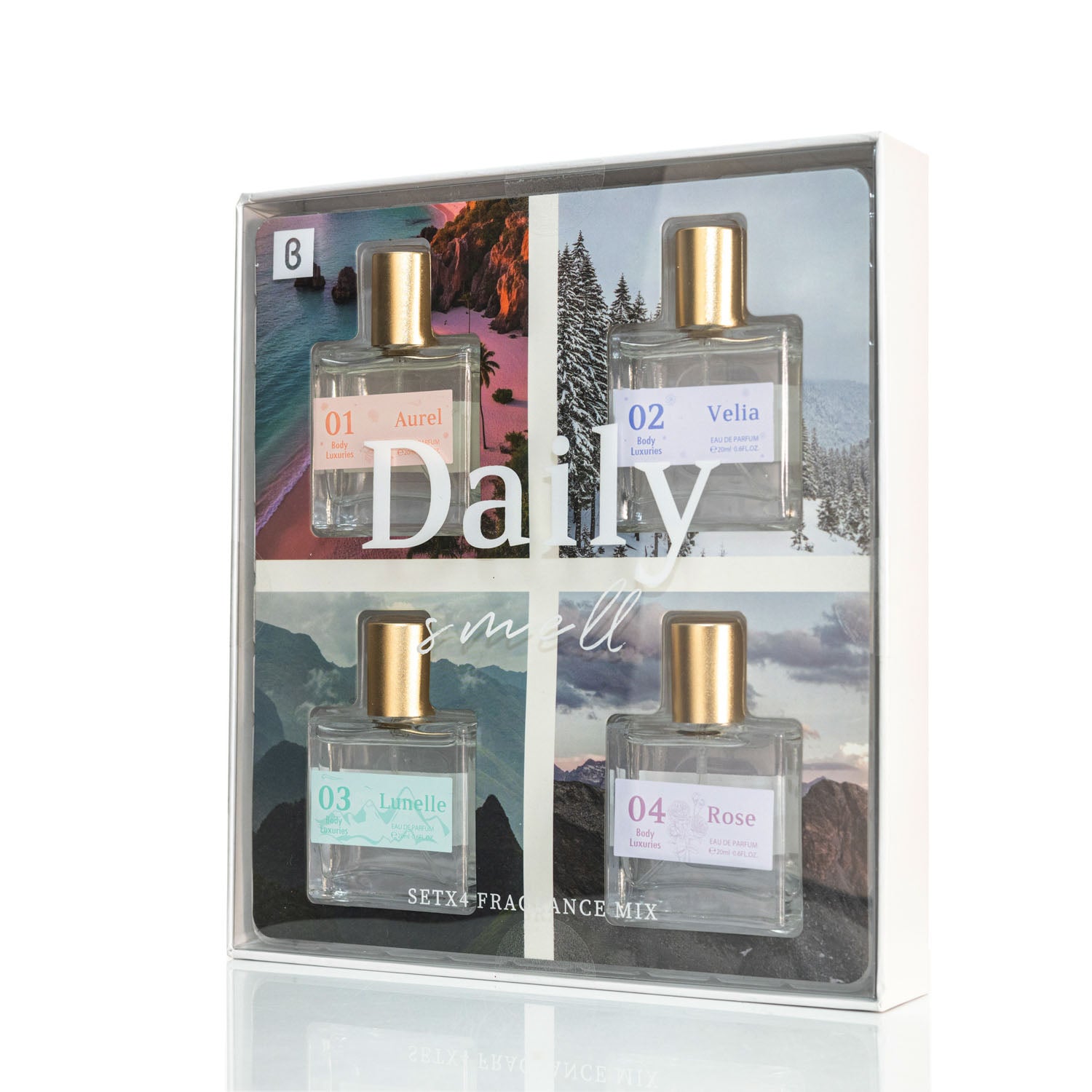 Daily Smell Perfume Set by Body Luxuries - 4 Bottles 1
