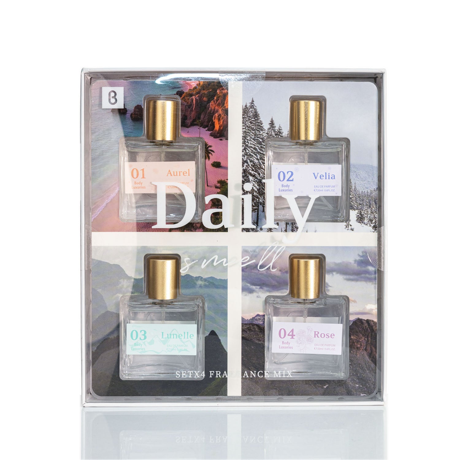 Daily Smell Perfume Set by Body Luxuries - 4 Bottles 13