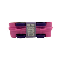 Ice cream theme portable toy car set underside with storage compartments and safety label