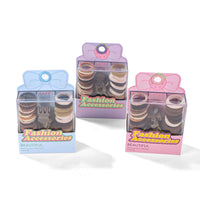 Hair Accessories Set with Earth Tone Hair Ties and Small Clips 3