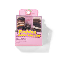 Hair Accessories Set with Earth Tone Hair Ties and Small Clips 2