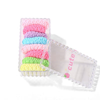Soft Multi-colored Hair Ties Set - 8 Pieces 4