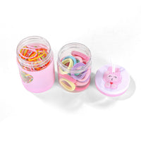 Double-Layer Hair Tie Container with Colored Hair Bands 4