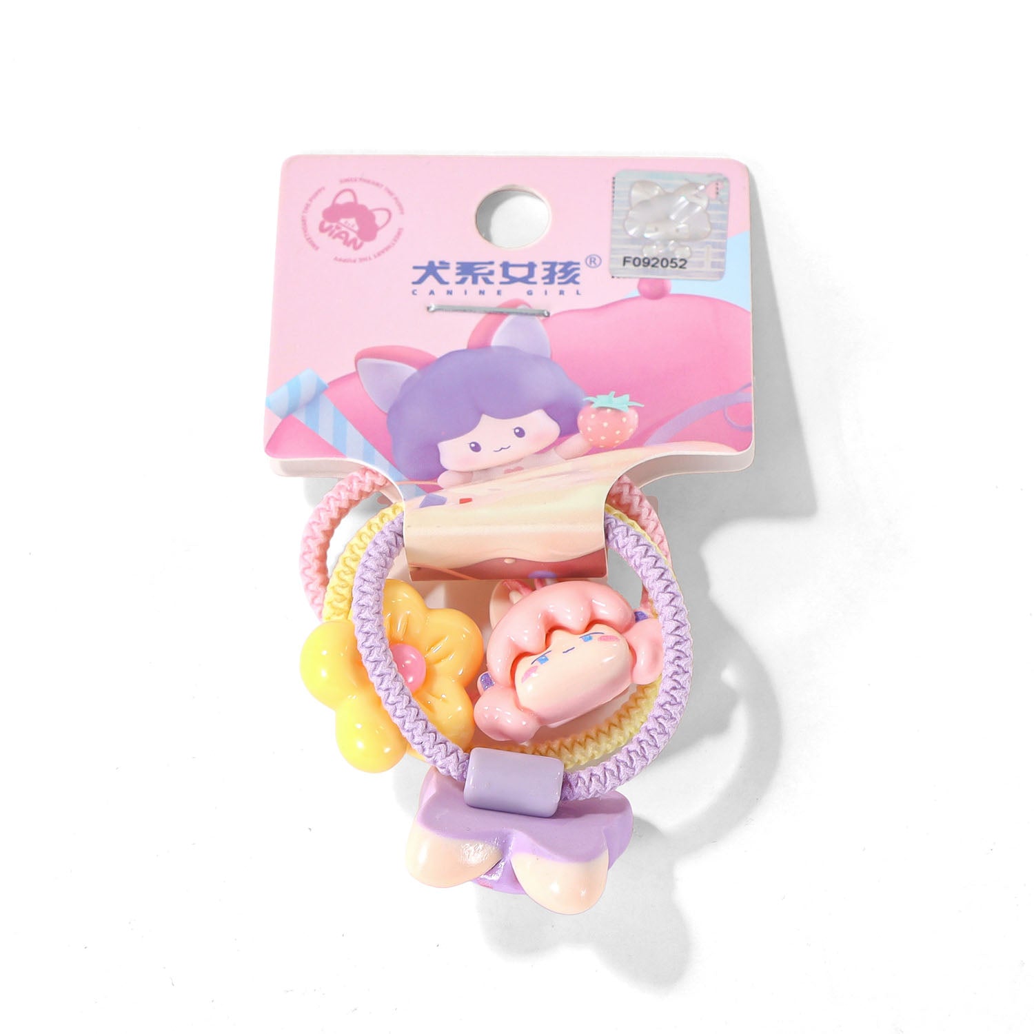 Canine Girl Themed Colorful Hair Tie Set 3