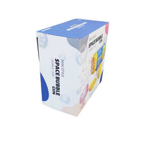 Mini space bubble gun box shown from the side