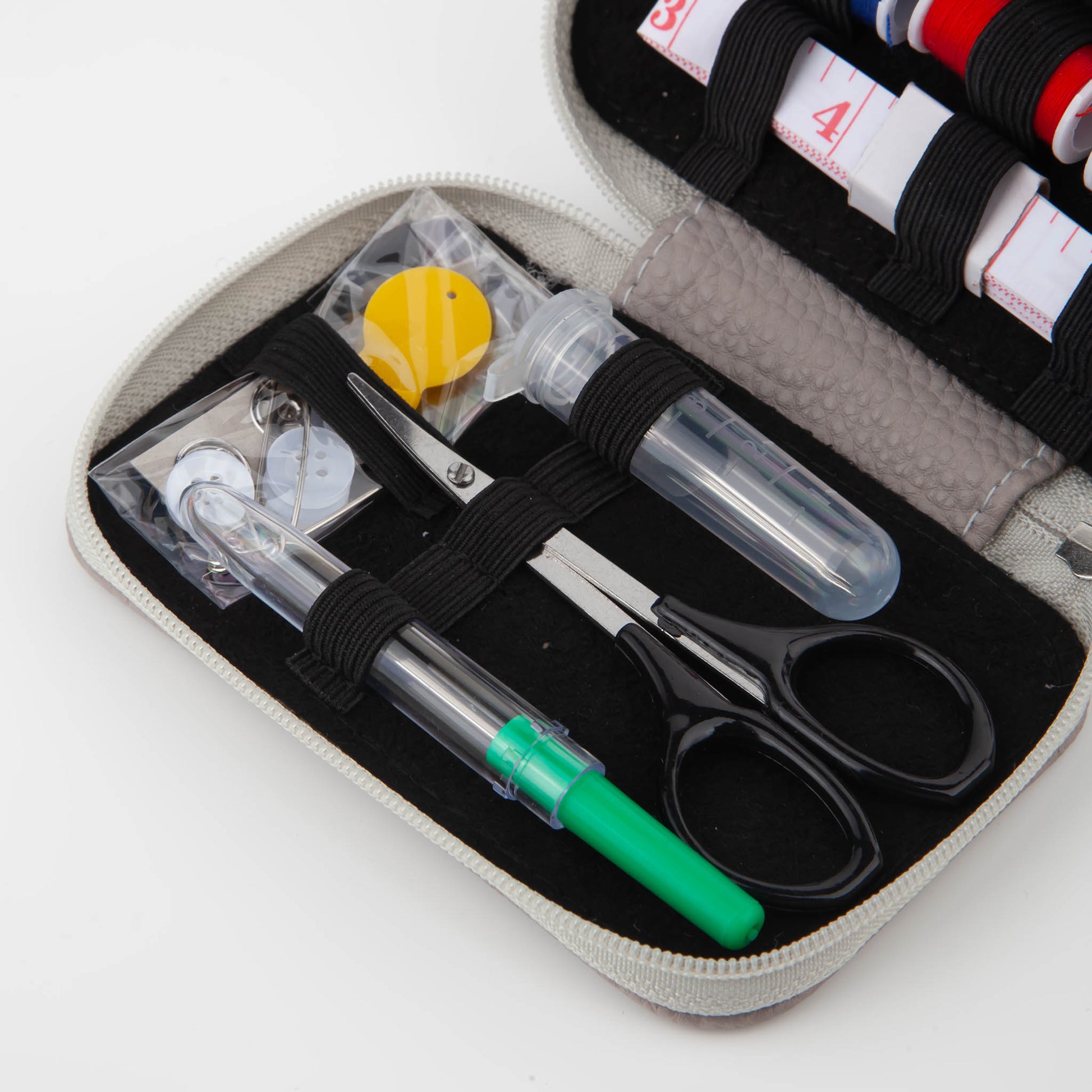 Portable Sewing Kit with Multi-Color Thread Spools 8