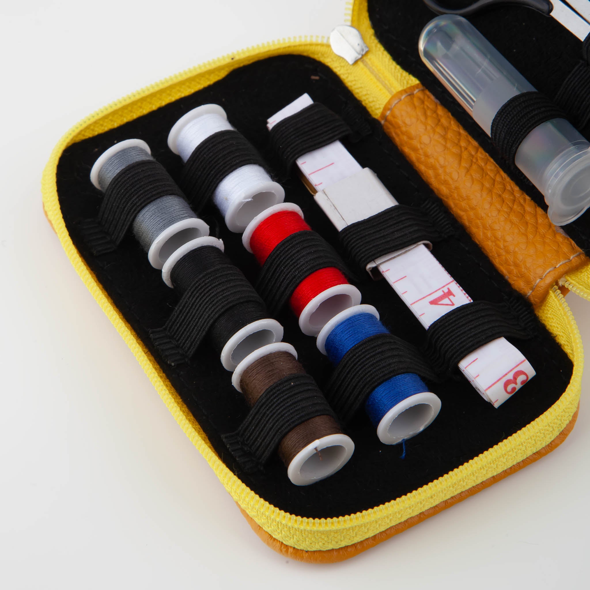 Portable Sewing Kit with Multi-Color Thread Spools 7