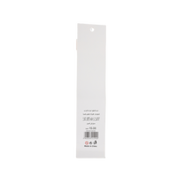 Back of straw set packaging with barcode and price label