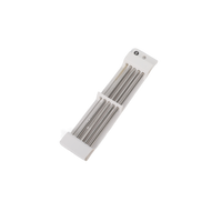Stainless steel straw set in a plastic holder with cleaning brush included