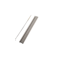 Set of stainless steel drinking straws with a matching cleaning brush