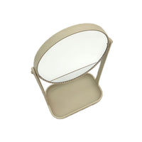 Table Mirror with Storage Tray, Beige 3