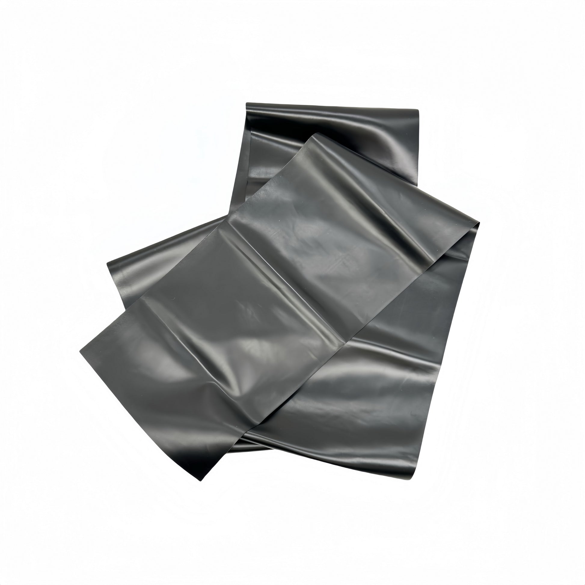 Black resistance band bundle, folded into several layers