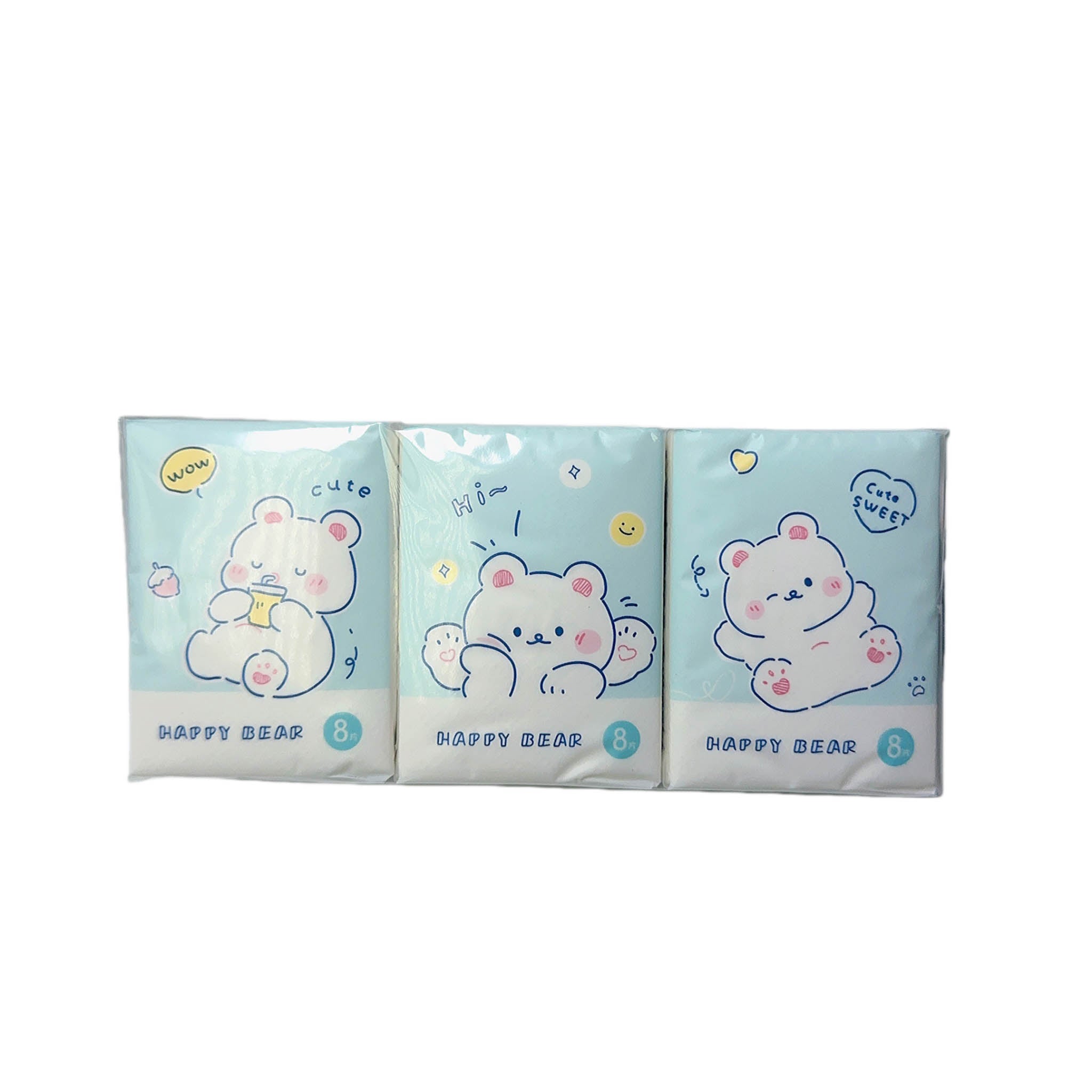 Happy Bear Tissue Paper Pack with Cute Bear Design - 8 Pieces 5