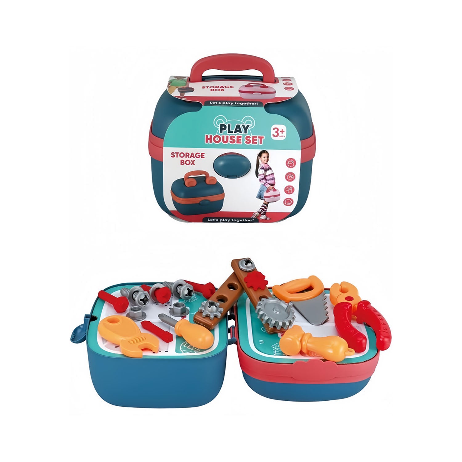 Kids Play Tool Set with Storage Box 6