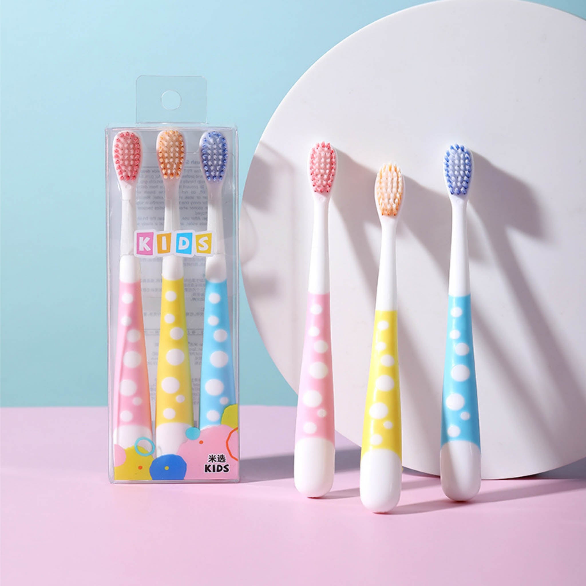 Kids Toothbrush Set 3 Pieces with Multi Colors 5