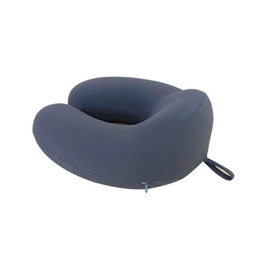 Memory Foam Travel Pillow with Neck and Back Support - Gray 1