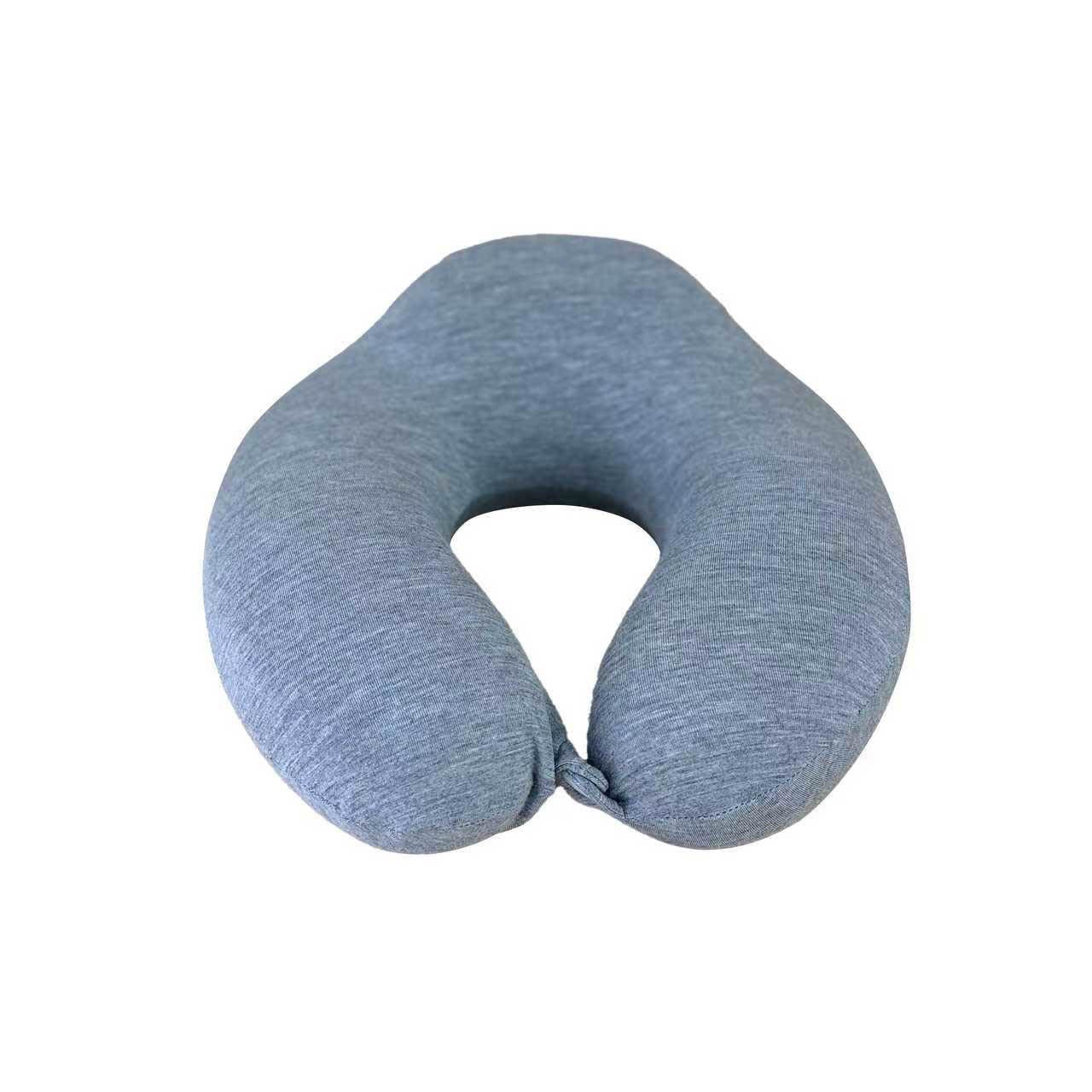 Gray U-Shaped Neck Support Pillow