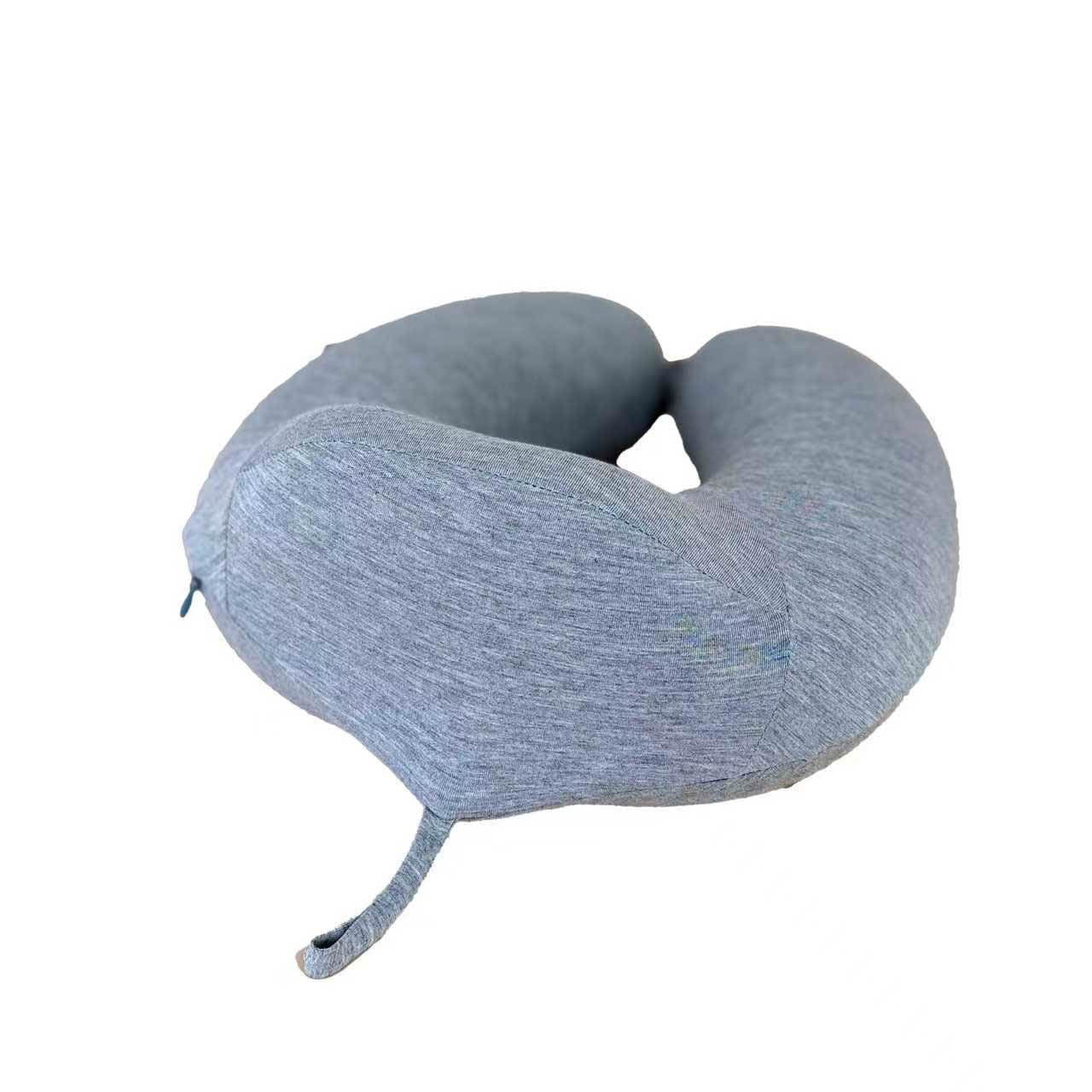 Gray U-Shaped Neck Support Pillow