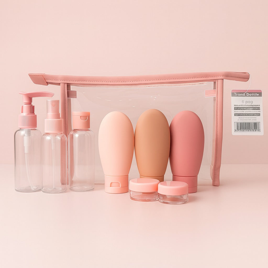 Chic Pink Travel Bottle Set