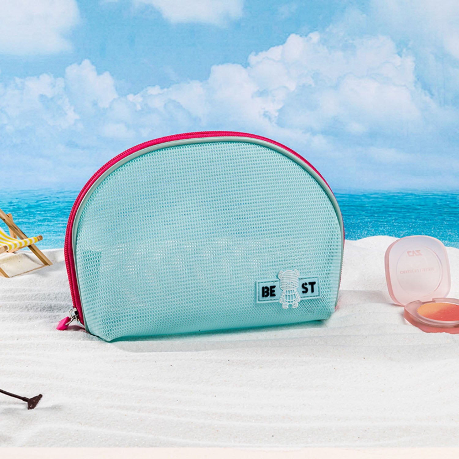 Transparent Cosmetic Bag with Bear Design 2