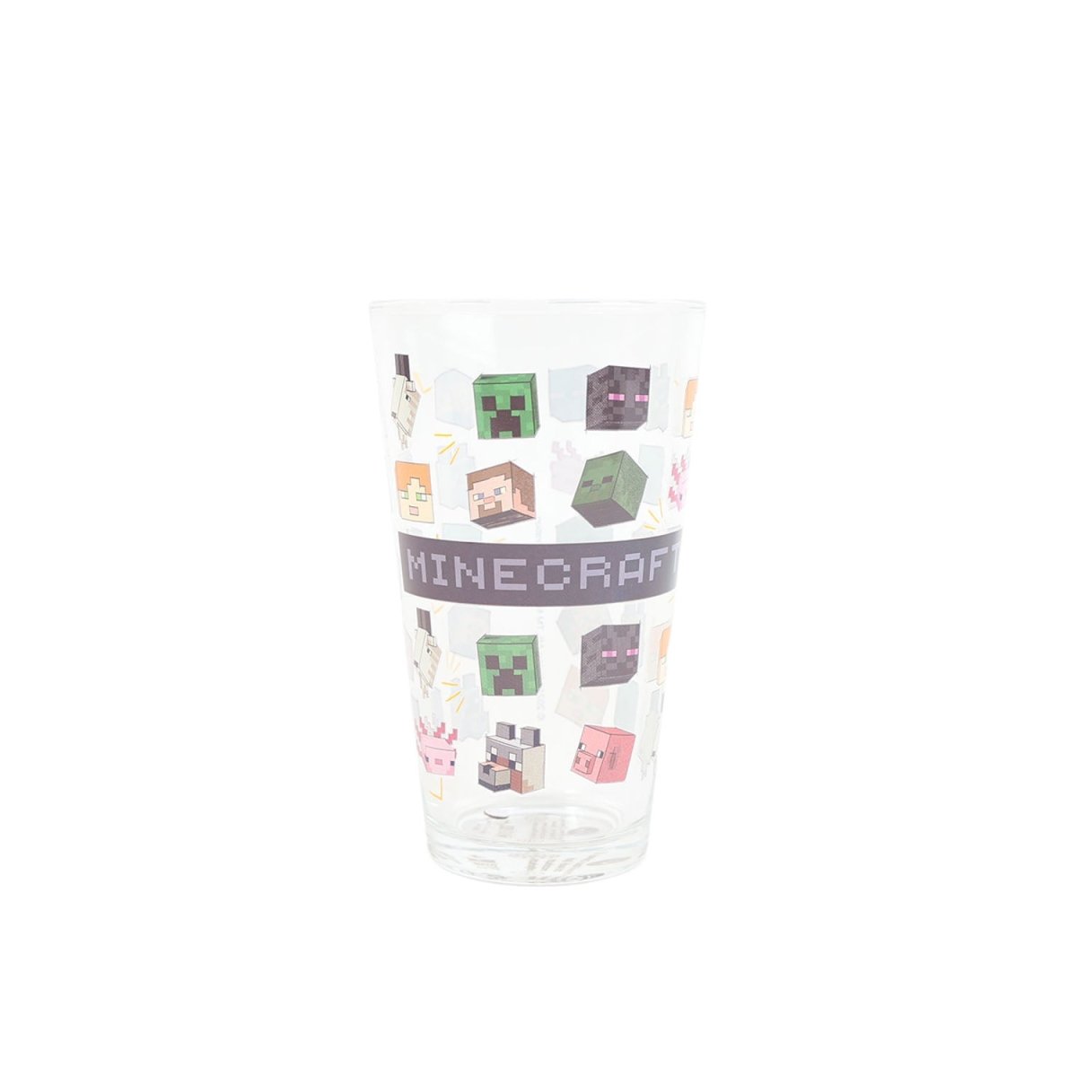 ADULT GLASS TUMBLER 480 - STRAW SET MINECRAFT - MIDI