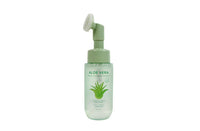 Aloe Vera cleansing mousse bottle with green pump, front label