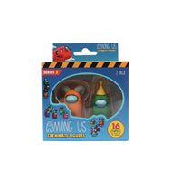 Among Us crewmate figures window box, 2-pack Series 2 with brown and green characters