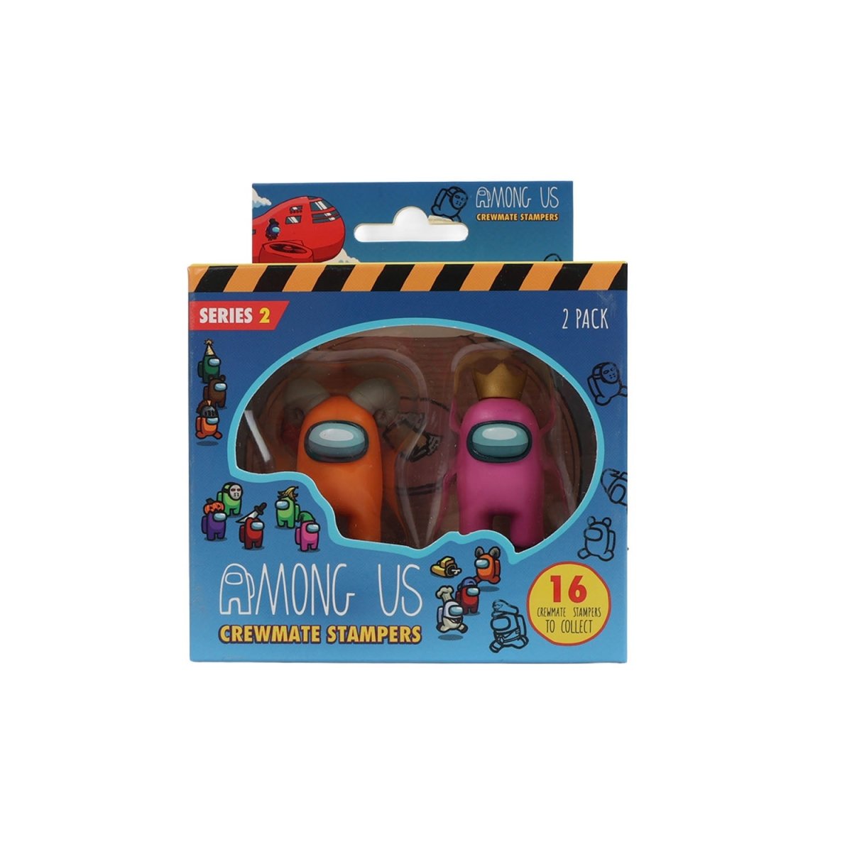 Among Us crewmate stampers two-pack window box, Series 2 with colorful characters