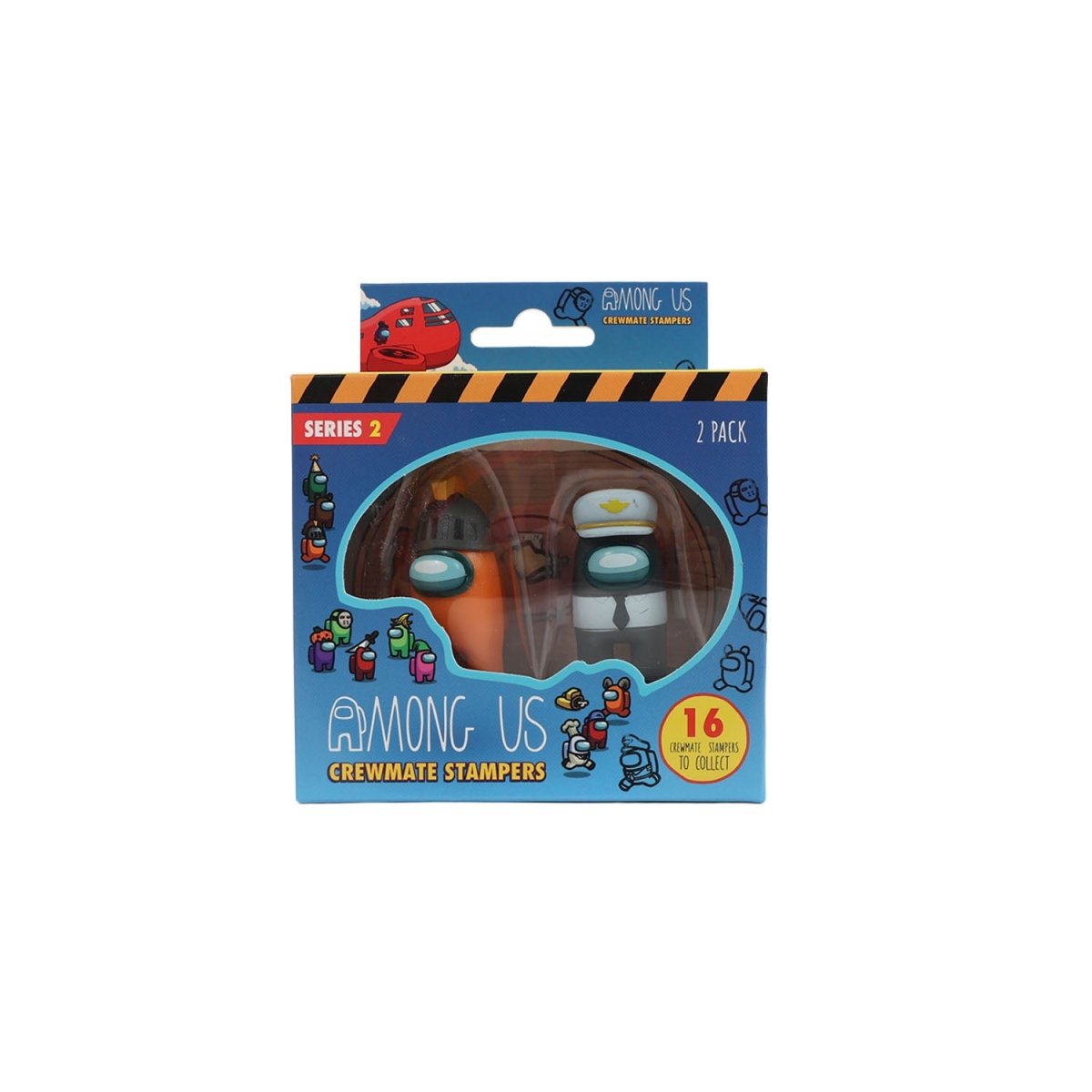 Among Us crewmate stampers two-pack window box, Series 2 with character heads