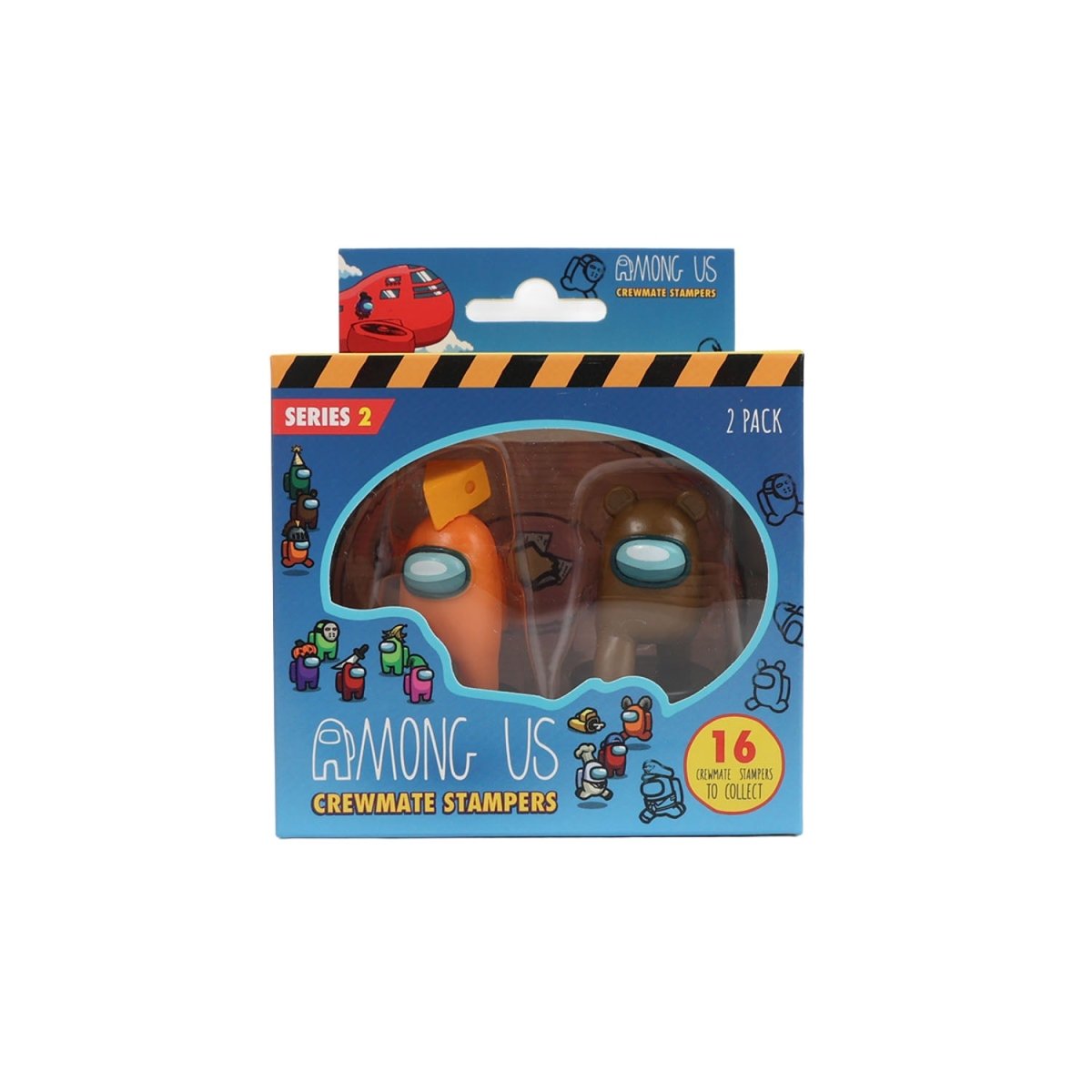 Among Us crewmate stampers two-pack window box, Series 2
