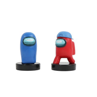 Crewmate stampers set: blue crewmate with visor and red crewmate with blue cap