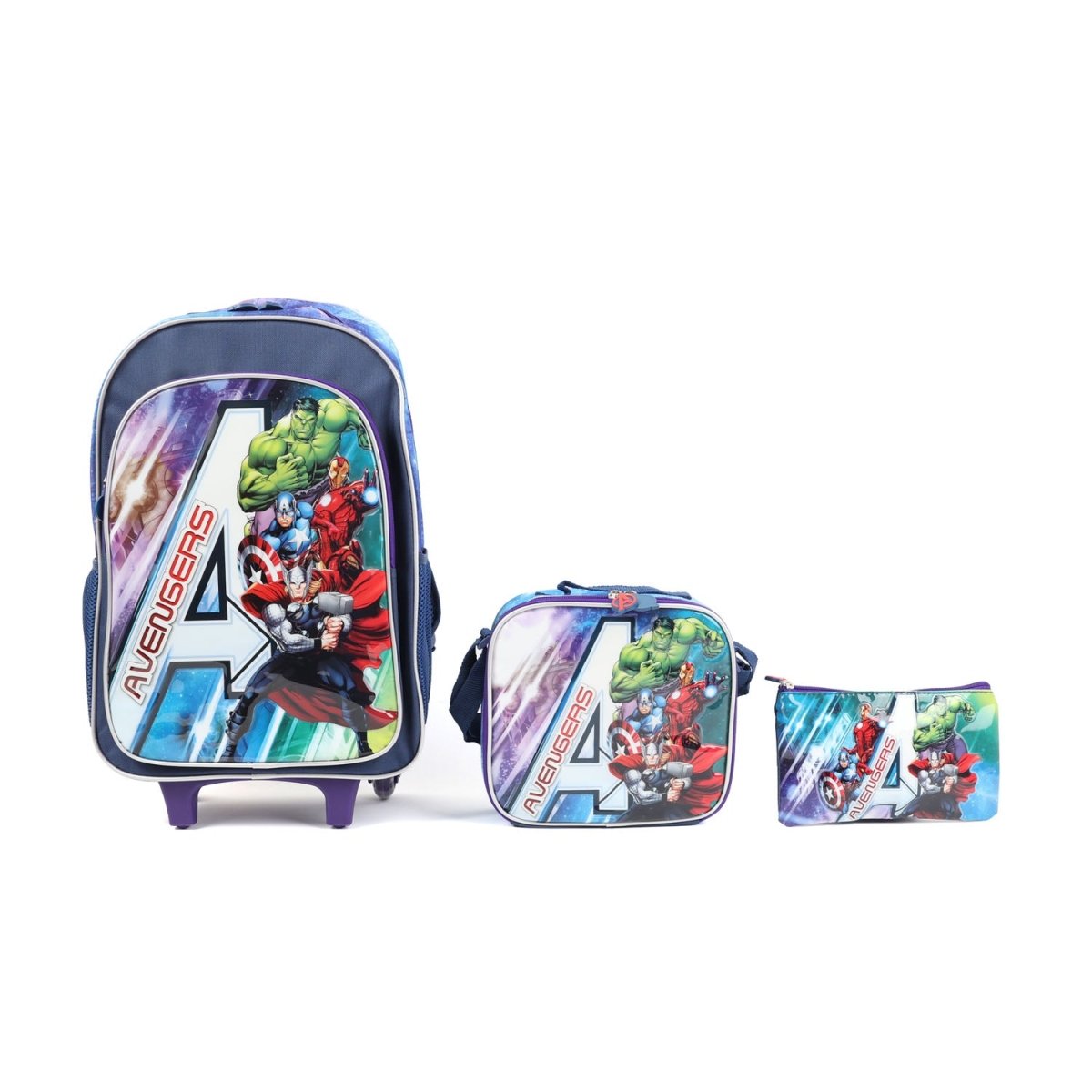 Avengers 5 - in - 1 Trolley Bag Set 18” – School Pack - MIDI
